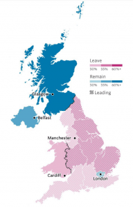 Die Brexit - Karte der BBC