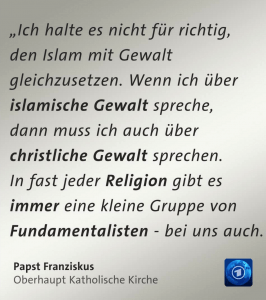 Der Papst predigt Toleranz, die AfD Hass © ARD
