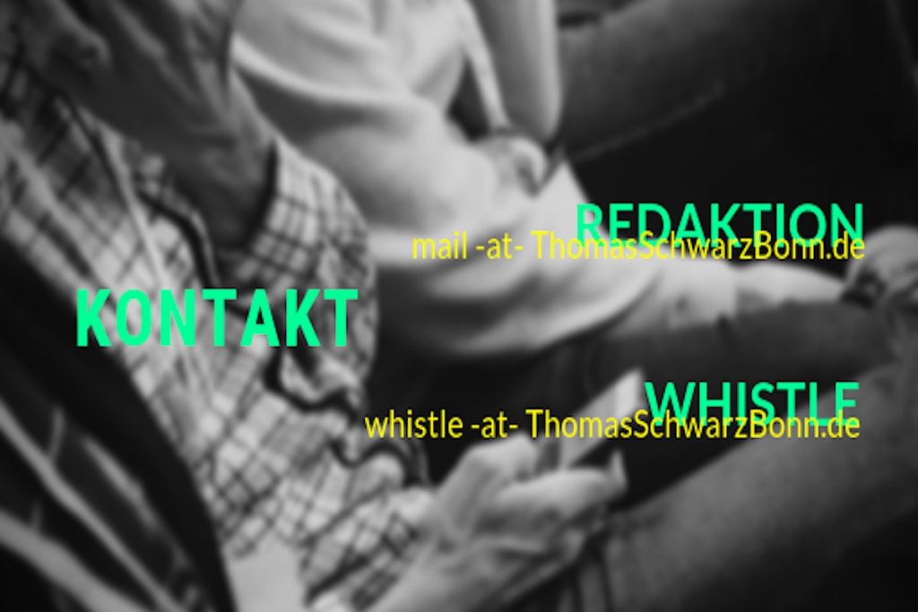 Kontaktaufnahme zu ThomasSchwarzBonn.de - Mailadressen zur Redaktion und zur Recherche-redaktion