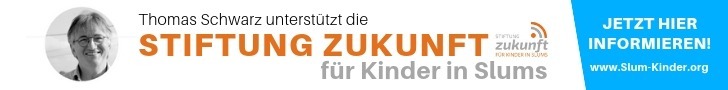 Anzeige für die "Stiftung Zukunft für Kinder in Slums"